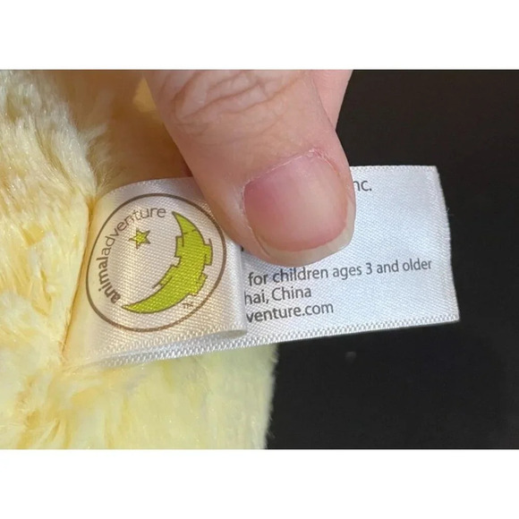 Animal Adventure Plush Toy Stuffed Animal Yellow Duck With Bow Easter 2011 - Picture 5 of 8